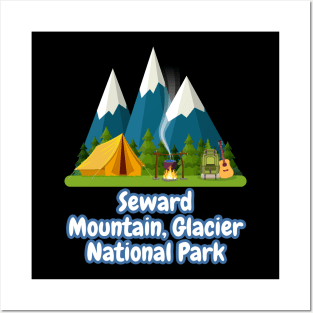 Seward Mountain, Glacier National Park Posters and Art